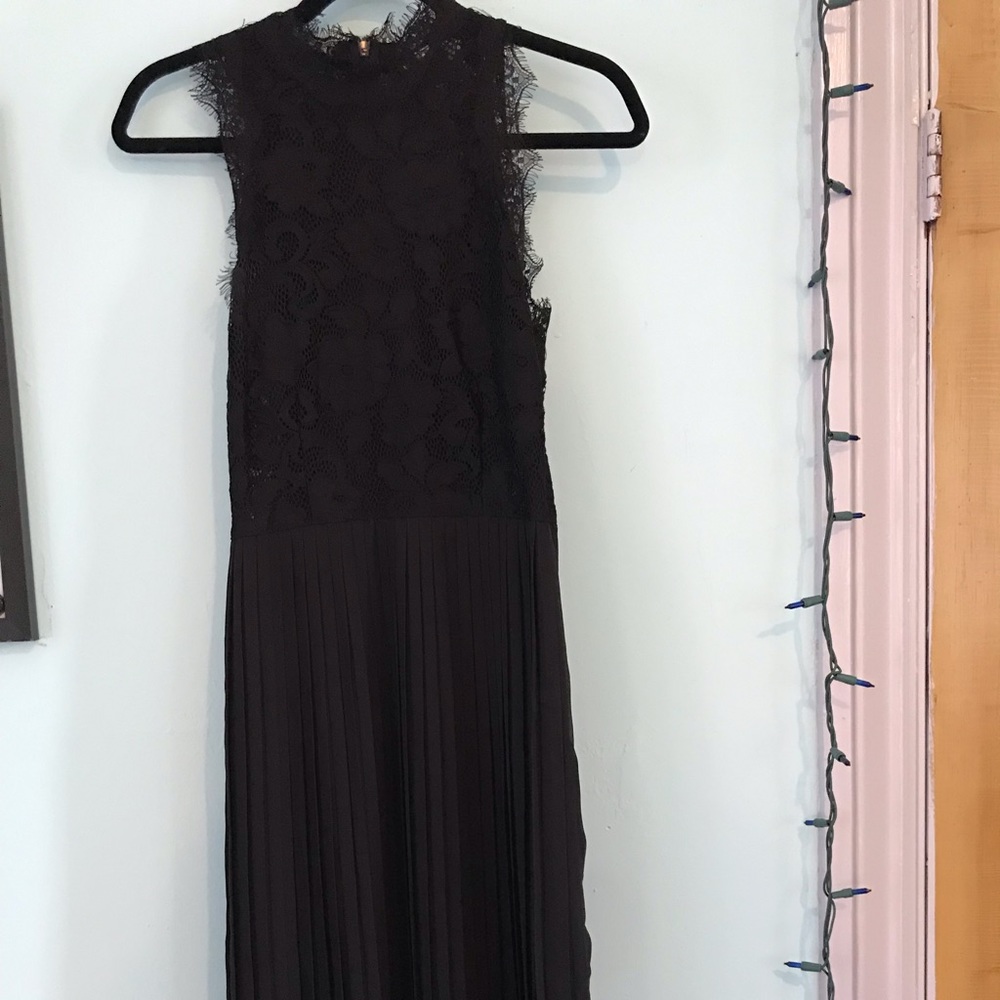 High-neck Black Dress